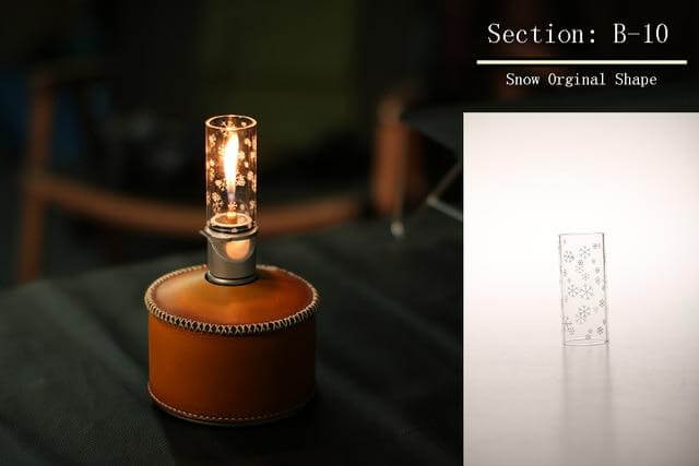 Floroux Lampe de camping en verre pour extérieur