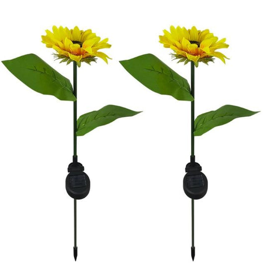 Floroux LED lampe de jardin tournesol | Alimenté par énergie solaire | Éclairage extérieur décoratif | Résistant aux intempéries pour jardin et terrasse