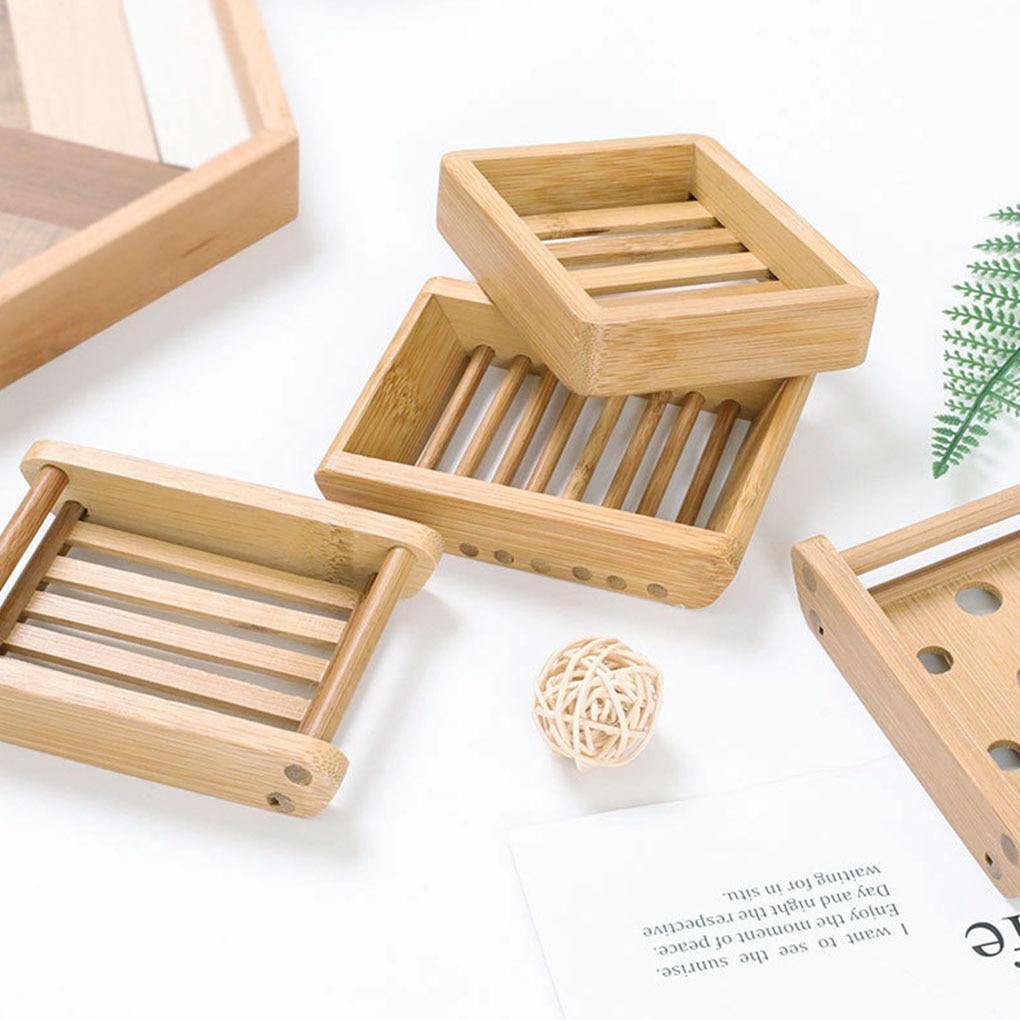 Floroux Bamboo Soap Dish | Durable Storage | Non-Slip Design | Ideal for Bathrooms