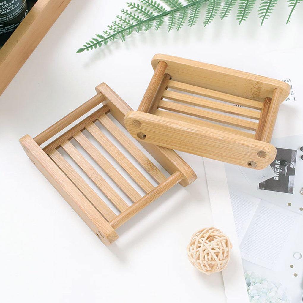 Floroux Bamboo Soap Dish | Durable Storage | Non-Slip Design | Ideal for Bathrooms
