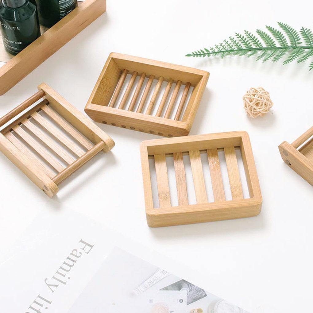 Floroux Bamboo Soap Dish | Durable Storage | Non-Slip Design | Ideal for Bathrooms
