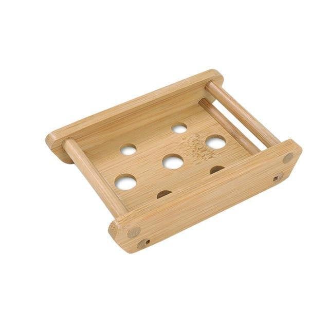 Floroux Bamboo Soap Dish | Durable Storage | Non-Slip Design | Ideal for Bathrooms