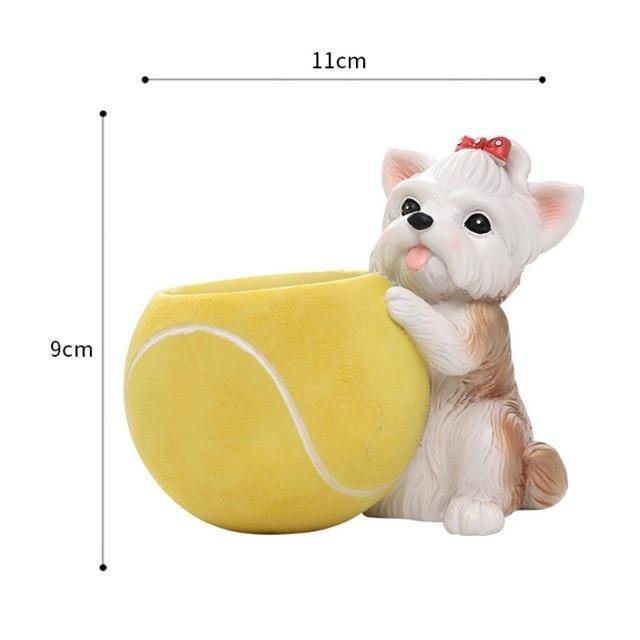 Floroux Aktiv Chien Pot de Fleurs | Accessoire déco élégant | Parfait pour les succulentes