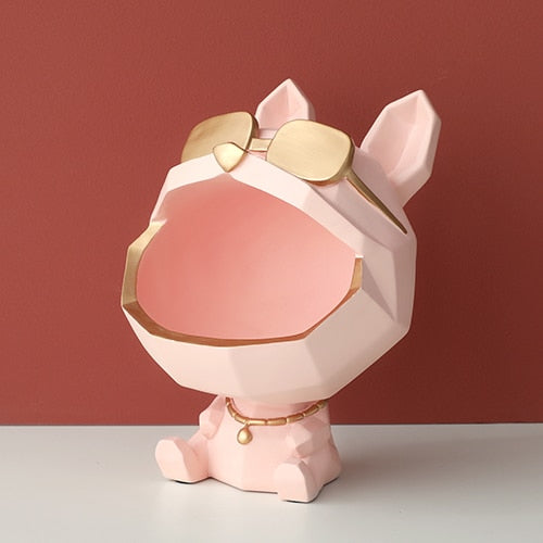 Floroux Figurine de chien Boîte de rangement multifonctionnelle