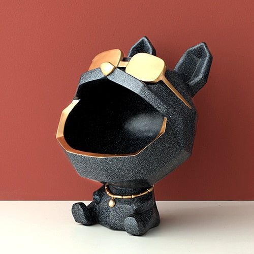 Floroux Figurine de chien Boîte de rangement multifonctionnelle