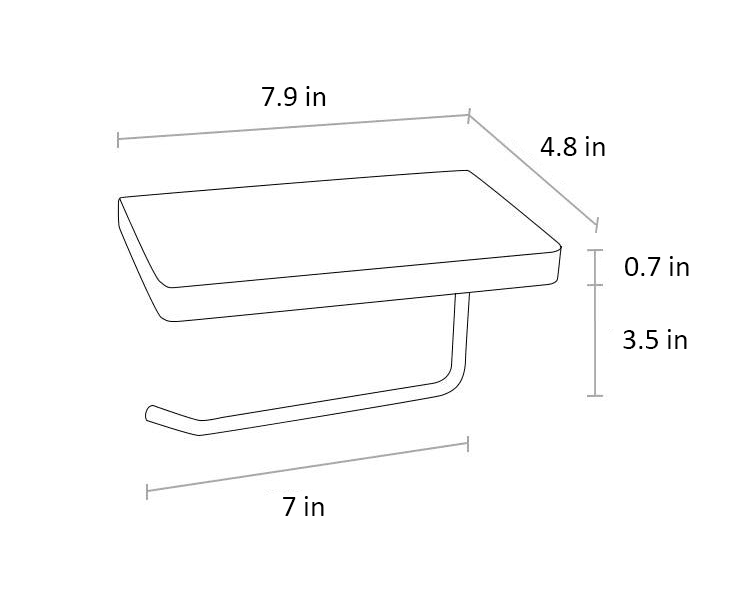 Multifunctional toilet paper holder Floroux in wood | Practical and elegant | Screw mounting | In different colors