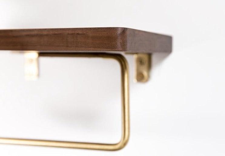 Multifunctional toilet paper holder Floroux in wood | Practical and elegant | Screw mounting | In different colors