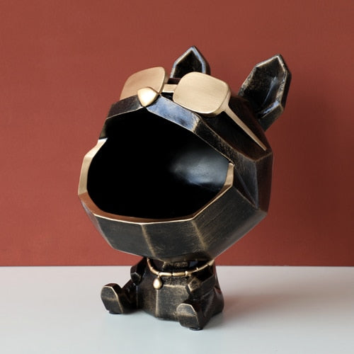 Floroux Figurine de chien Boîte de rangement multifonctionnelle