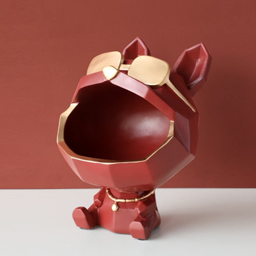 Floroux Figurine de chien Boîte de rangement multifonctionnelle