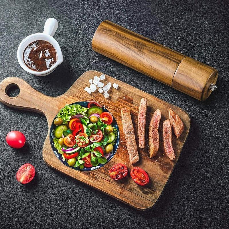 Acacia Wood Salt and Pepper Mills Floroux | Precise Grinding | Elegant Design | High-Quality Craftsmanship
