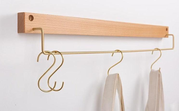 Floroux Wooden Towel Holder | Minimalist Design | Space Saving Towel Holder for Bathroom & Bedroom