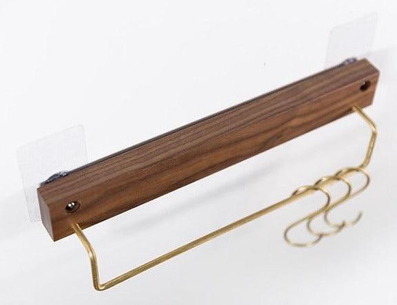 Floroux Wooden Towel Holder | Minimalist Design | Space Saving Towel Holder for Bathroom & Bedroom