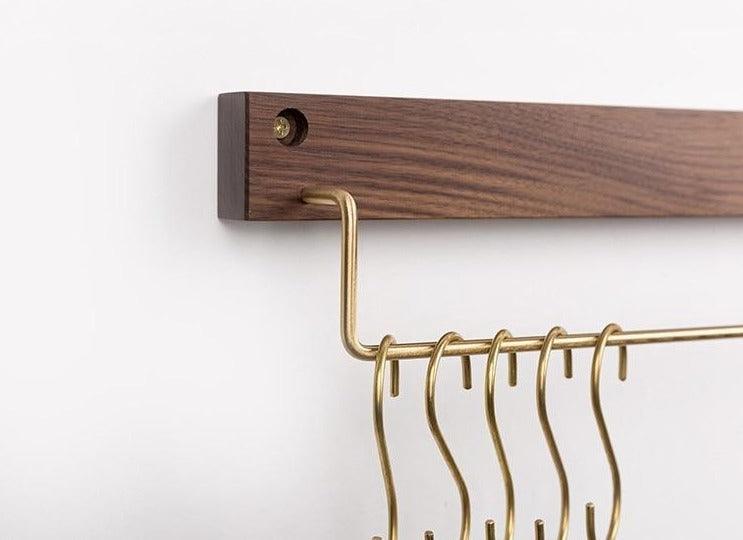 Floroux Wooden Towel Holder | Minimalist Design | Space Saving Towel Holder for Bathroom & Bedroom