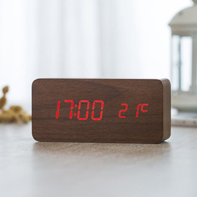 Réveil LED numérique nordique avec commande vocale – Rendez votre matinée sans effort