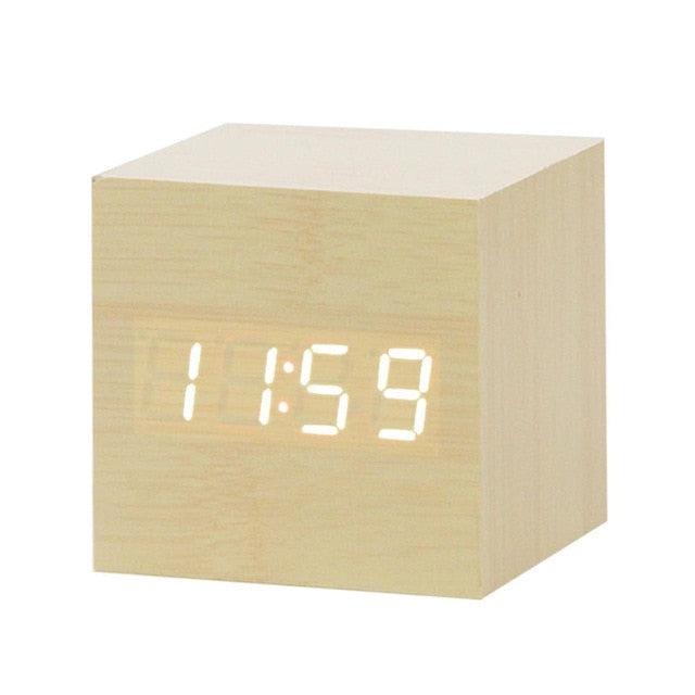 Réveil LED numérique nordique avec commande vocale – Rendez votre matinée sans effort