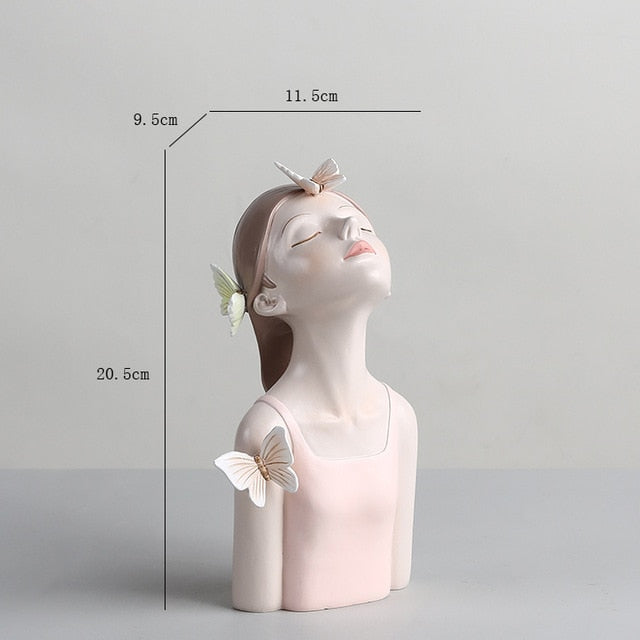 Figurine de Fille de la Forêt Floroux Vase