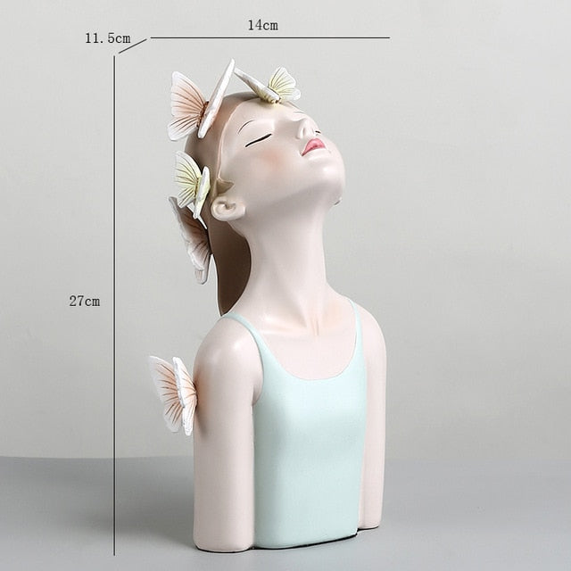 Figurine de Fille de la Forêt Floroux Vase
