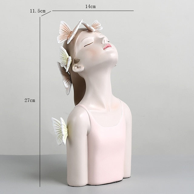 Figurine de Fille de la Forêt Floroux Vase
