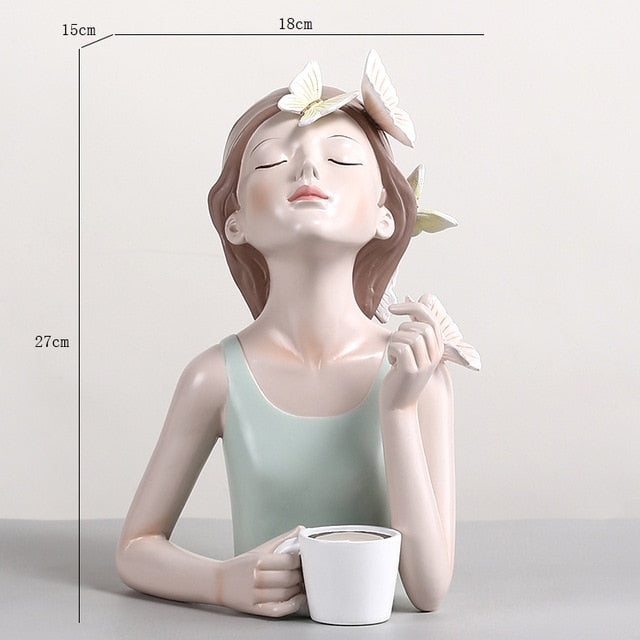 Figurine de Fille de la Forêt Floroux Vase