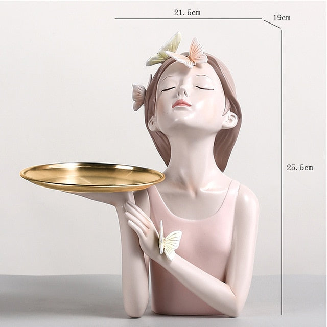 Figurine de Fille de la Forêt Floroux Vase