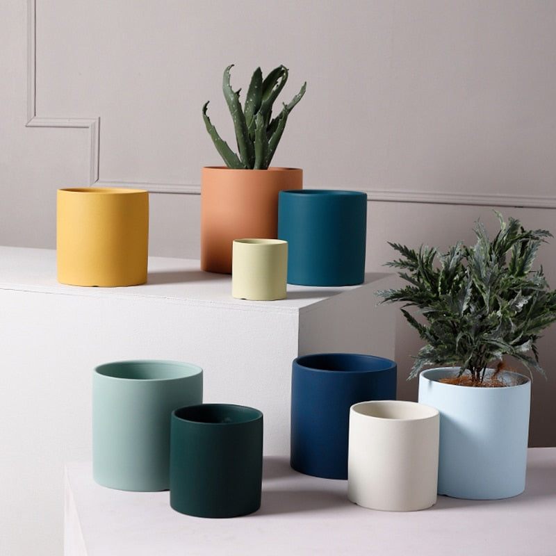 Ton coloré, 7,6 cm, petit pot en céramique pour succulentes