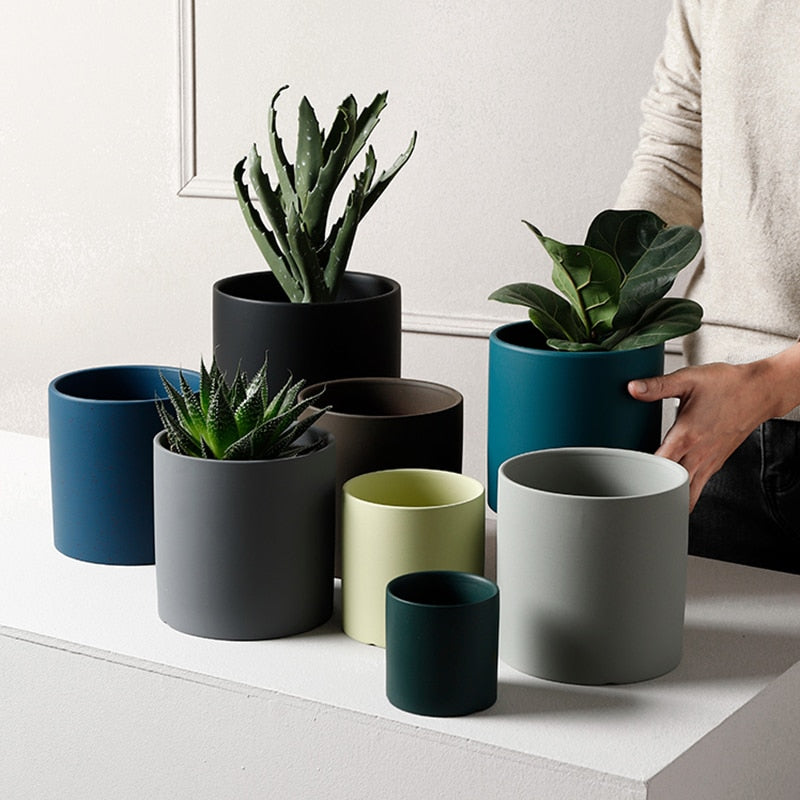 Ton coloré, 7,6 cm, petit pot en céramique pour succulentes