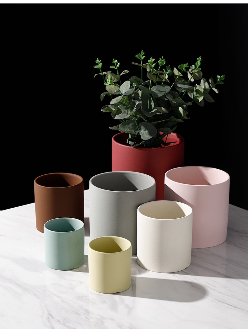 Ton coloré, 7,6 cm, petit pot en céramique pour succulentes