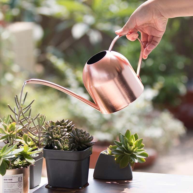 Stainless steel watering can Floroux with flexible spout | Modern design | Perfect watering | Rust resistant