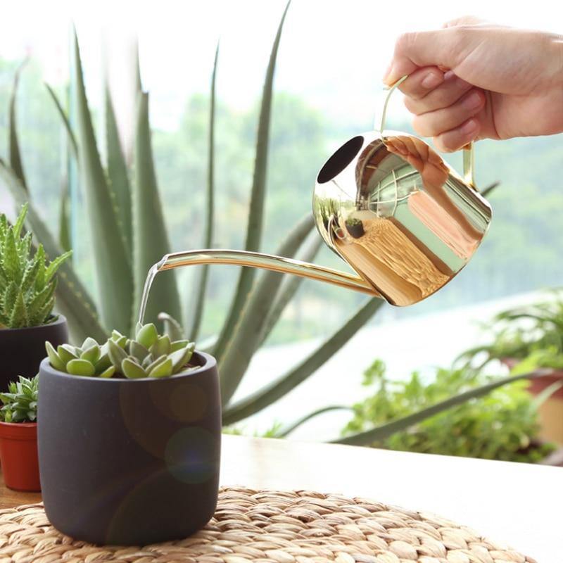 Stainless steel watering can Floroux with flexible spout | Modern design | Perfect watering | Rust resistant