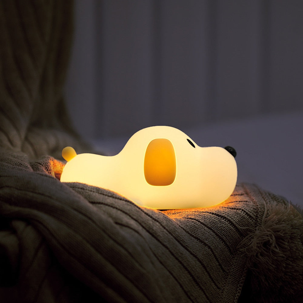 Floroux Chien Lampe de nuit dimmable