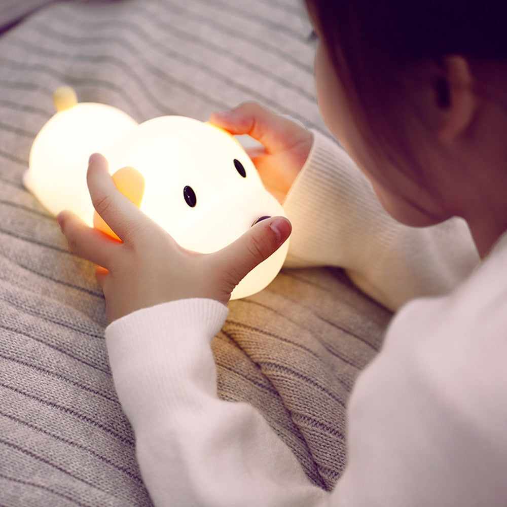 Floroux Chien Lampe de nuit dimmable