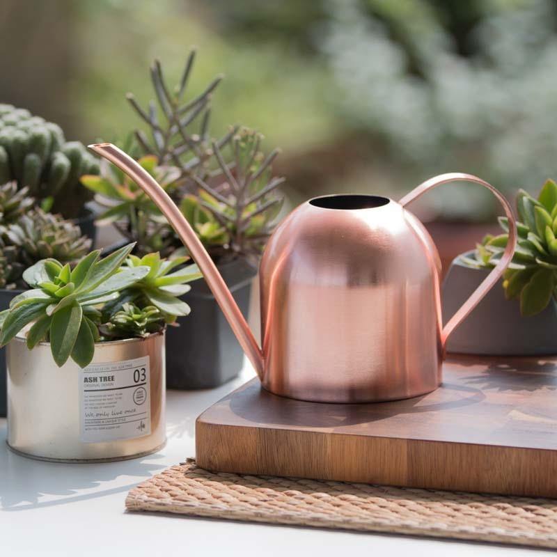 Stainless steel watering can Floroux with flexible spout | Modern design | Perfect watering | Rust resistant