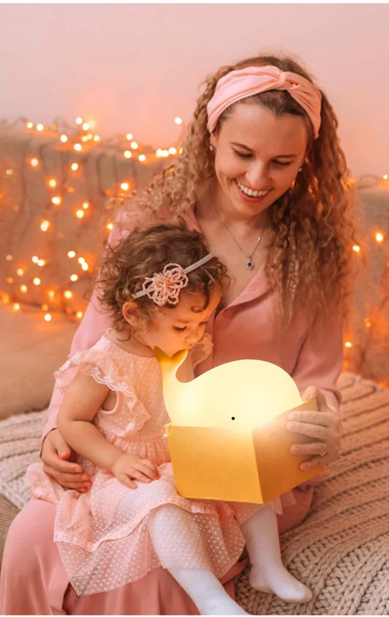 GlowWhale Lampe de Nuit - Fête Magique des Couleurs pour Enfants