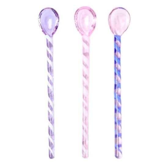 Ensemble de bâtons de mélange en verre en forme de canne en bonbon