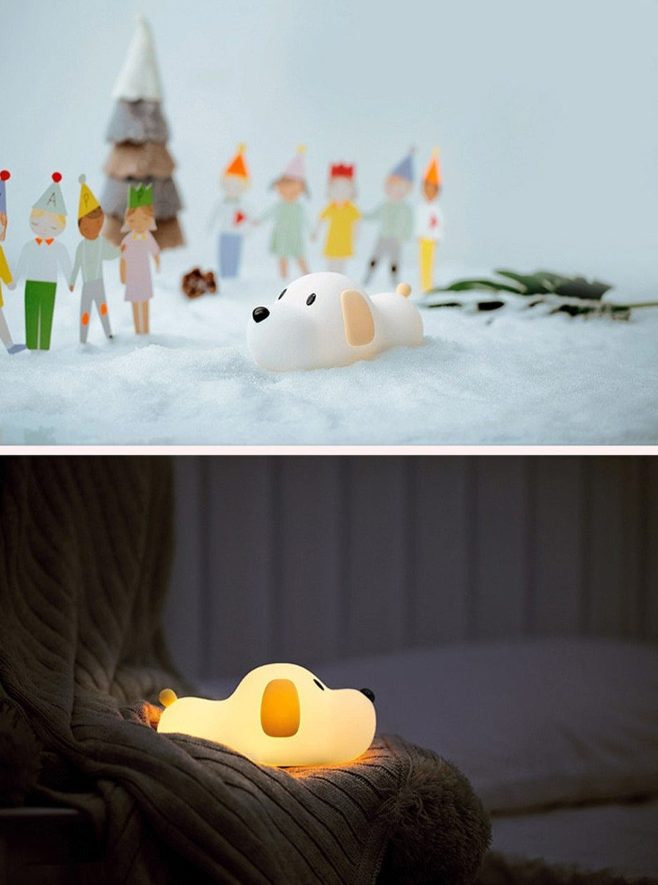Floroux Chien Lampe de nuit dimmable