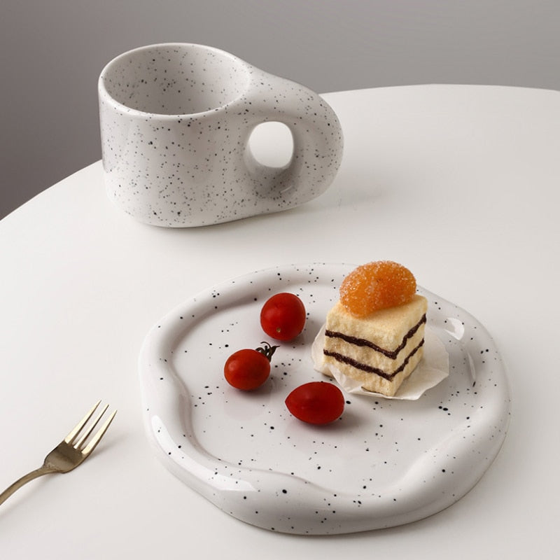 Cookies et plateau et bol en céramique chromée