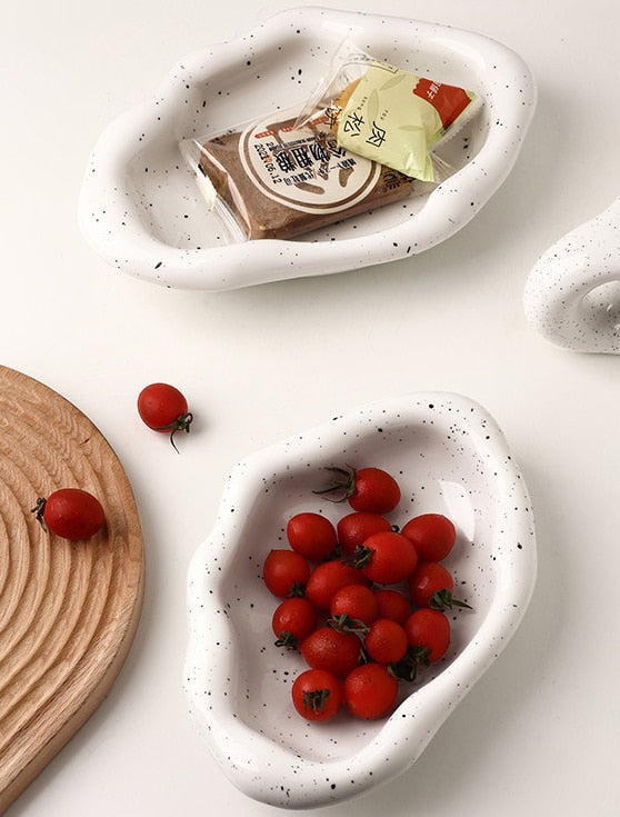 Cookies et plateau et bol en céramique chromée