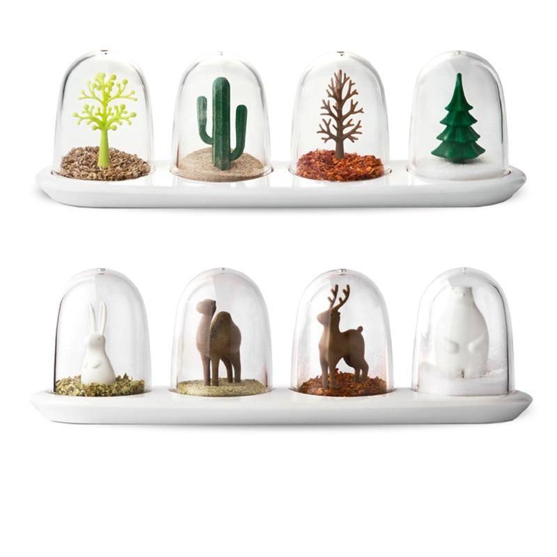 Floroux Quartett Distributeur d'épices | Design élégant | Pratique & Stylé | Pour chaque saison