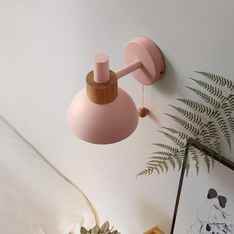 Applique colorée en bois et métal en forme de boule avec corde d'activation - Soldes