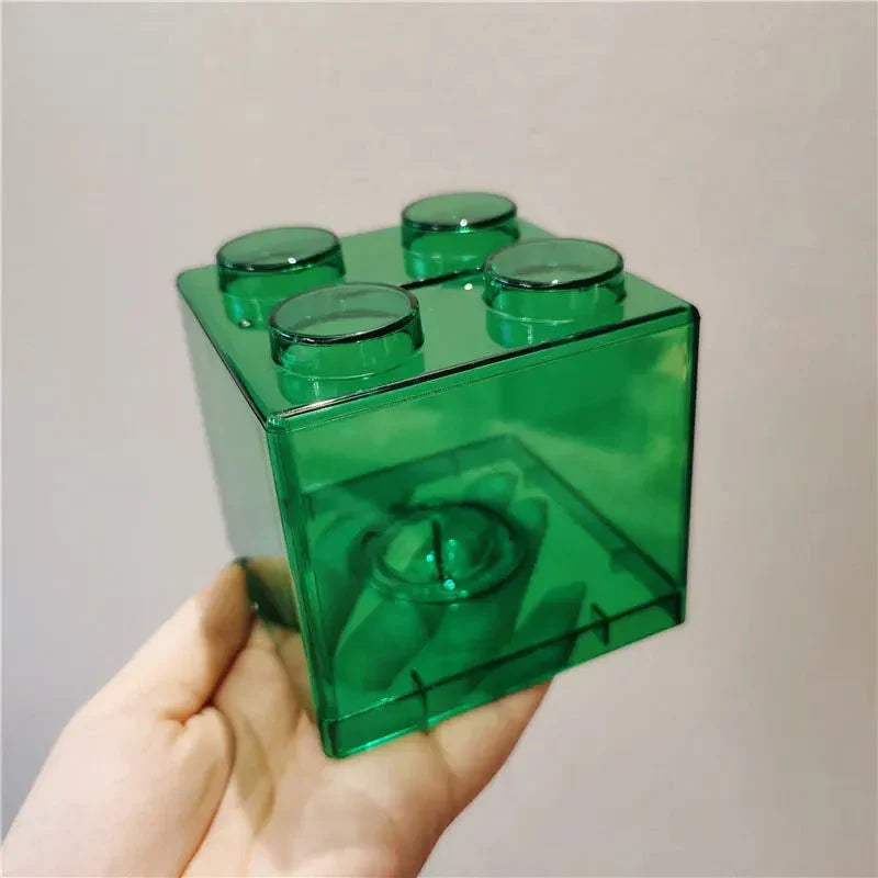 Tirelire translucide en blocs
