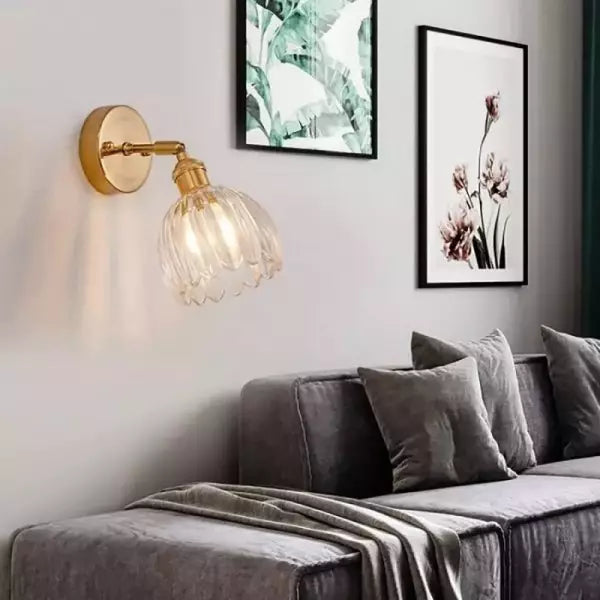 Applique Murale en Verre Tulipe Fleur Bud Floroux