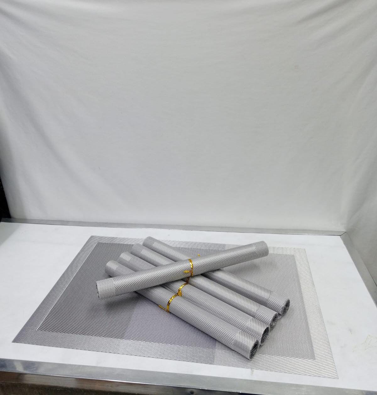 6 pièces de sets de table en PVC rectangulaires