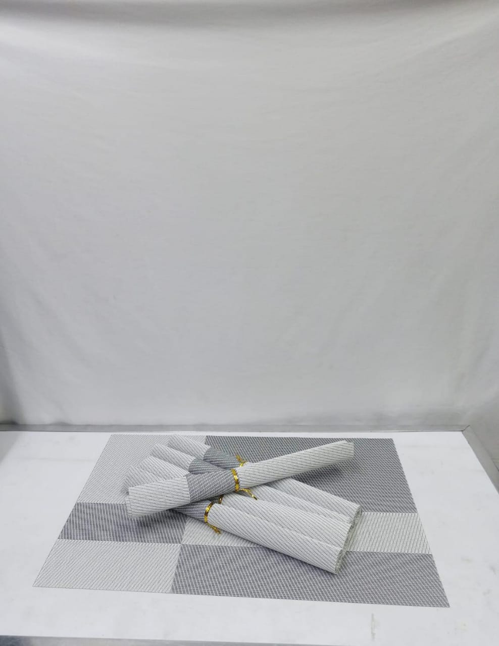6 pièces de sets de table en PVC rectangulaires