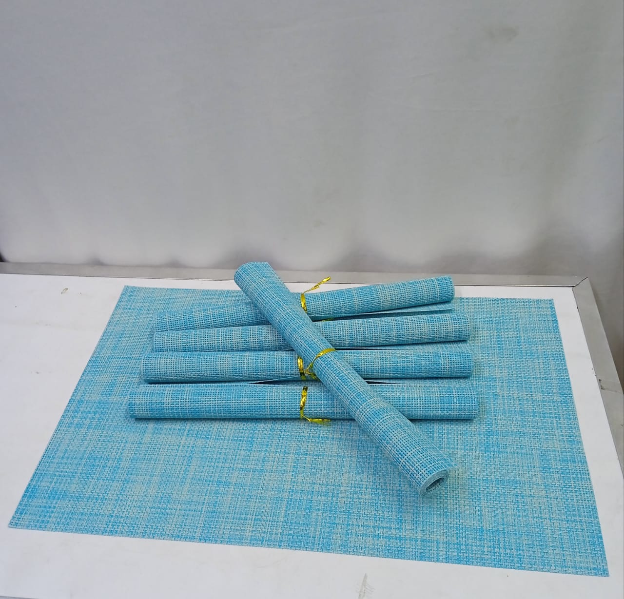 6 pièces de sets de table en PVC rectangulaires