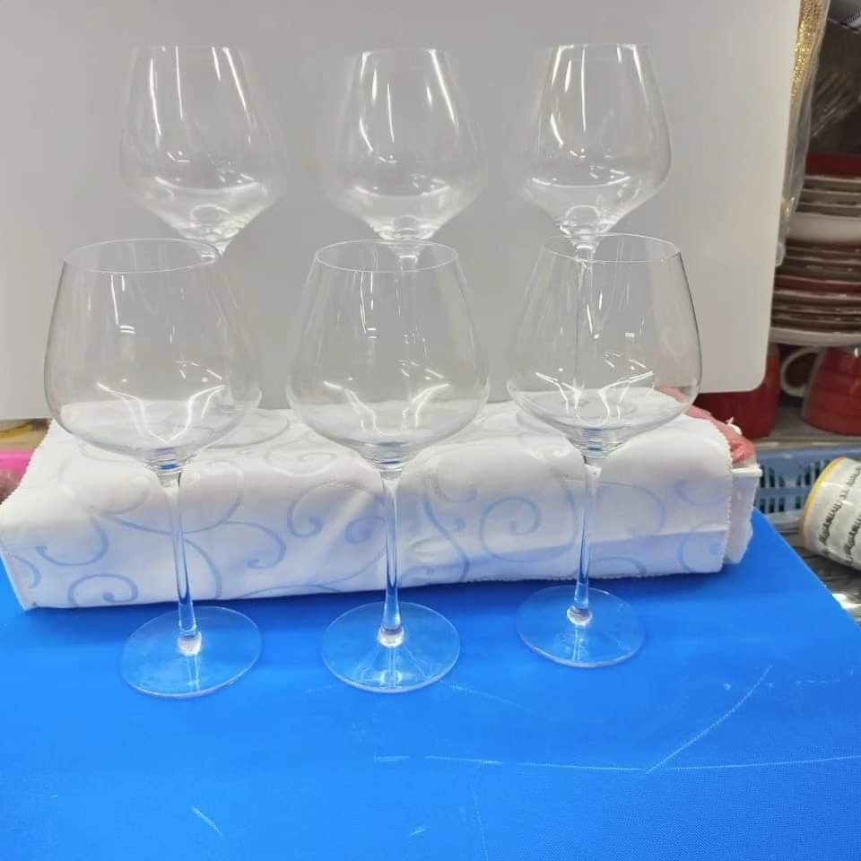 6Pc Verres à vin inclinés