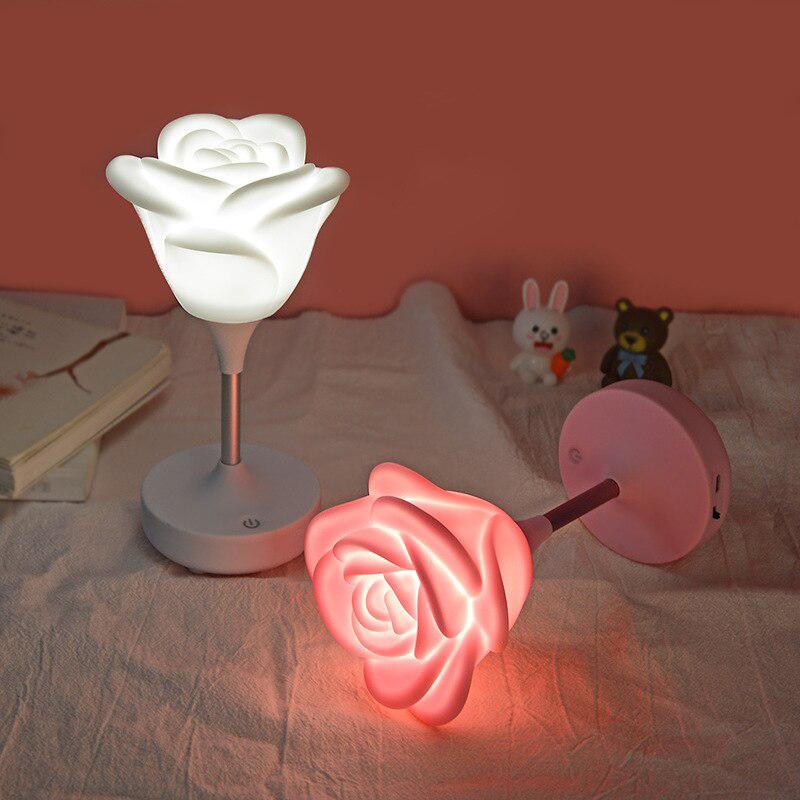 Lampe romantique à roses