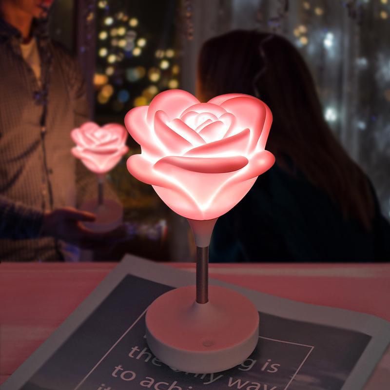 Lampe romantique à roses