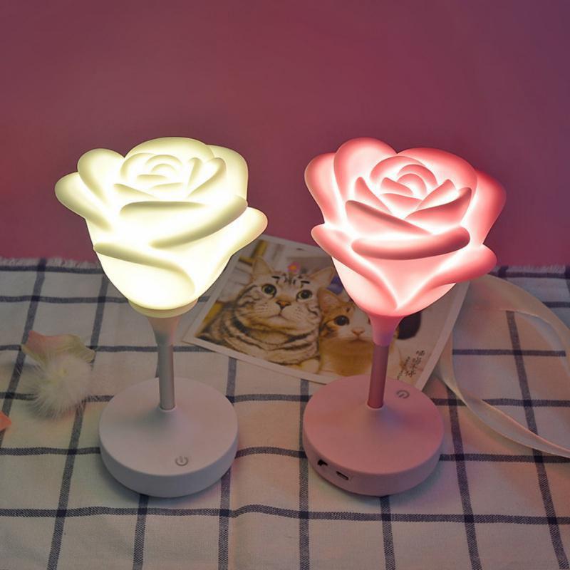 Lampe romantique à roses