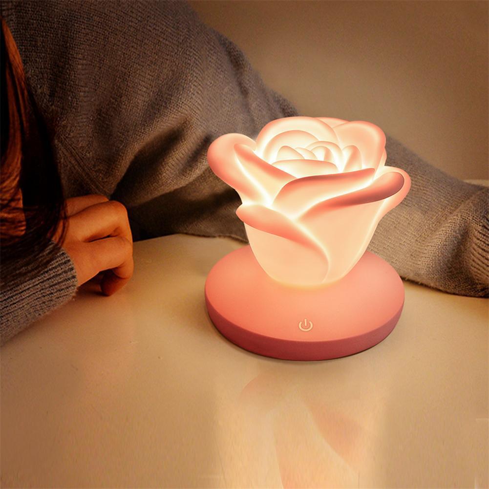 Lampe romantique à roses