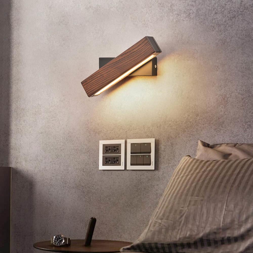 Floroux - Applique murale LED en bois, rotatif